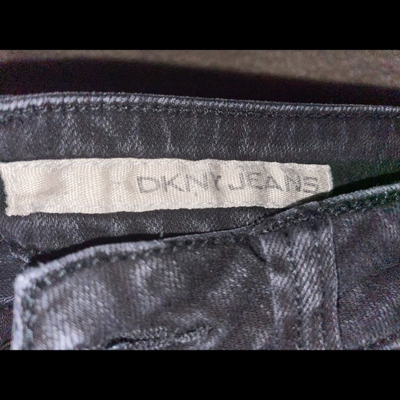 DKNY Black Ripped Denim Skinny Jeans Size 4 - Picture 4 of 5